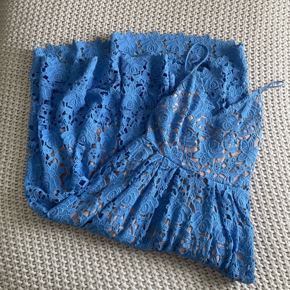 H&M Spaghetti Strap Laser Cut Lace Dress